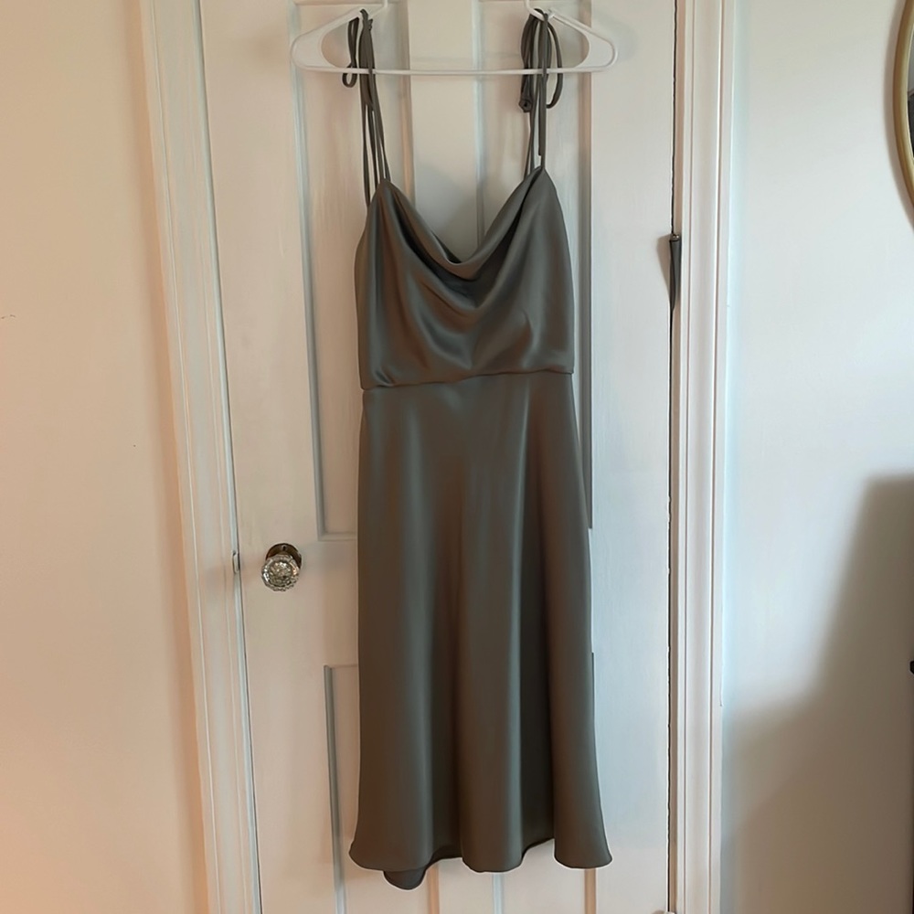 Satin midi dress